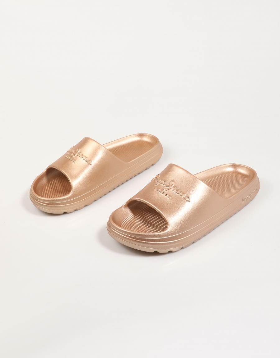 CHANCLAS PEPE JEANS BEACH SLIDE M en color Oro