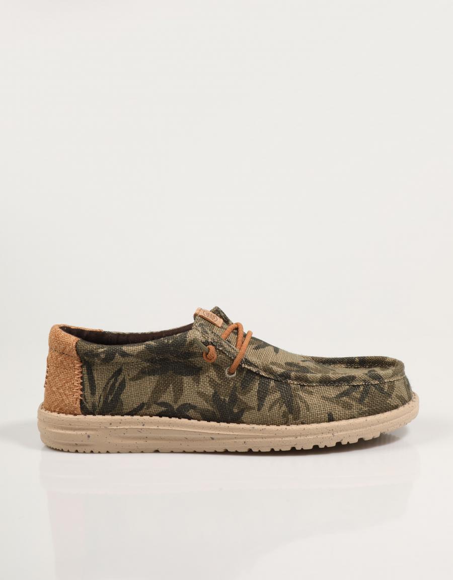 ZAPATOS SPORT DUDE WALLY PALM JUTE 43087 en color Kaki