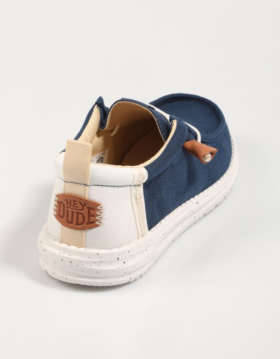ZAPATOS SPORT DUDE WALLY SUMMER LINEN 43086 en color Azul marino