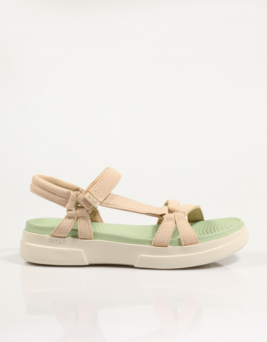 SANDALIAS WALKIN PITAS CLAIRE en color Beige
