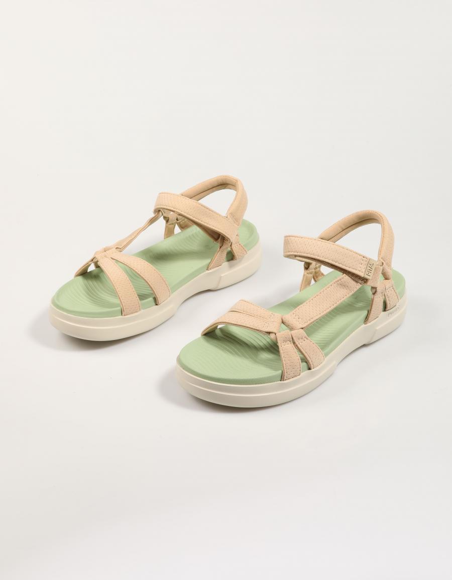 SANDALIAS WALKIN PITAS CLAIRE en color Beige