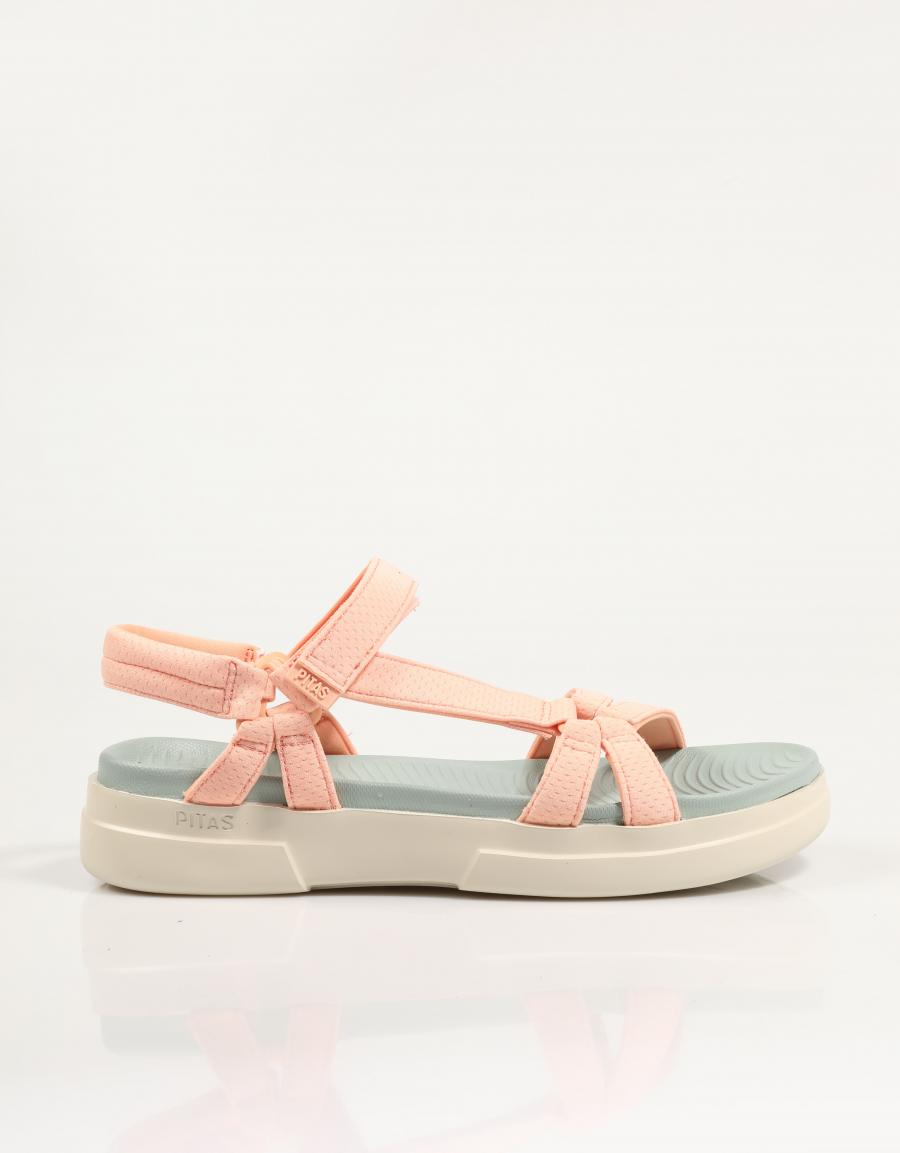SANDALIAS WALKIN PITAS CLAIRE en color Naranja