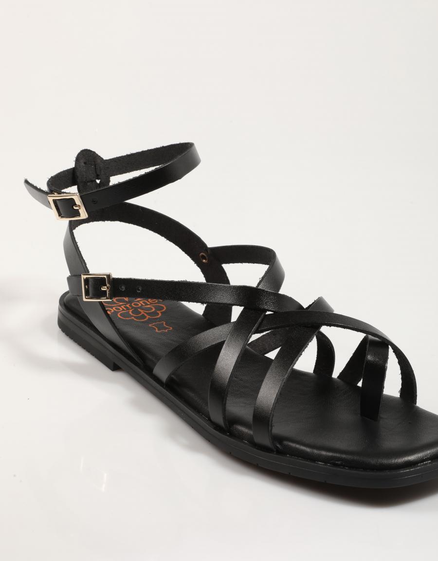 SANDALIAS PORRONET 3121 en color Negro