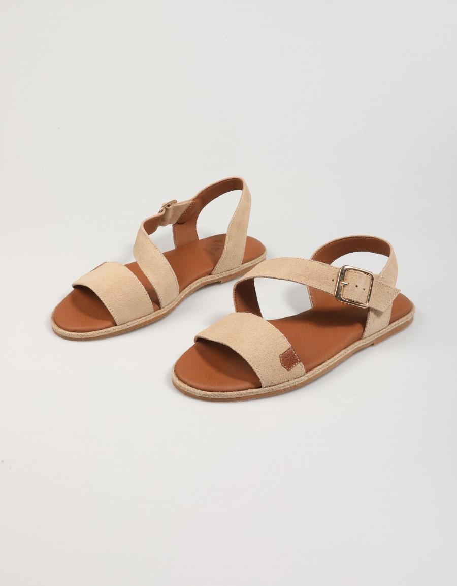 SANDALIAS POPA LEYTE SERRAJE en color Beige