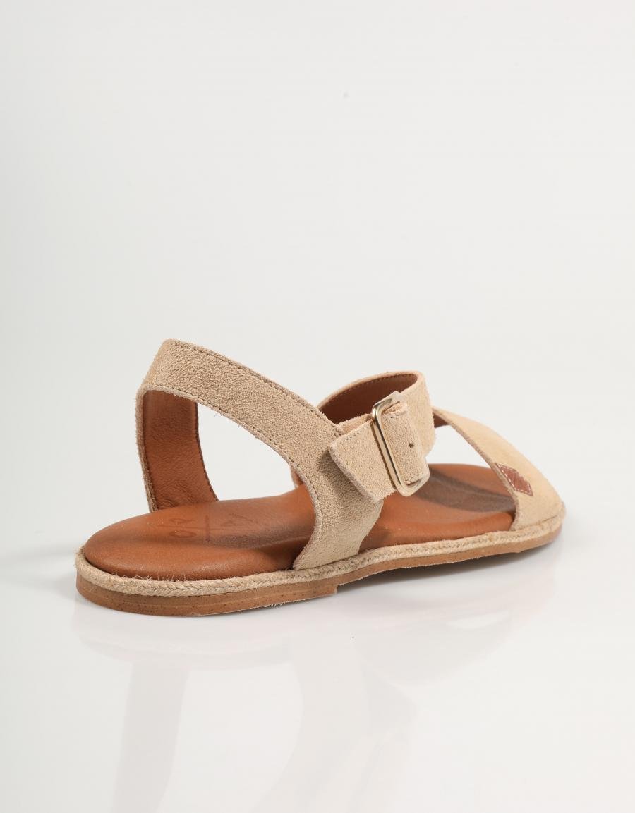 SANDALIAS POPA LEYTE SERRAJE en color Beige