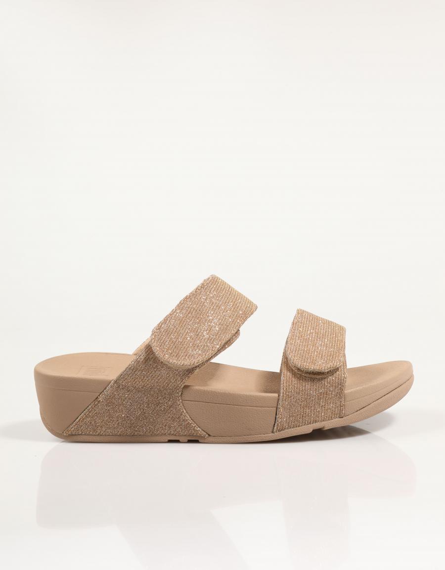 SANDALIAS FITFLOP W LULU ADJUSTABLE SHIMMERLUX SLI en color Beige