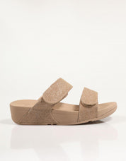 SANDALIAS FITFLOP W LULU ADJUSTABLE SHIMMERLUX SLI en color Beige