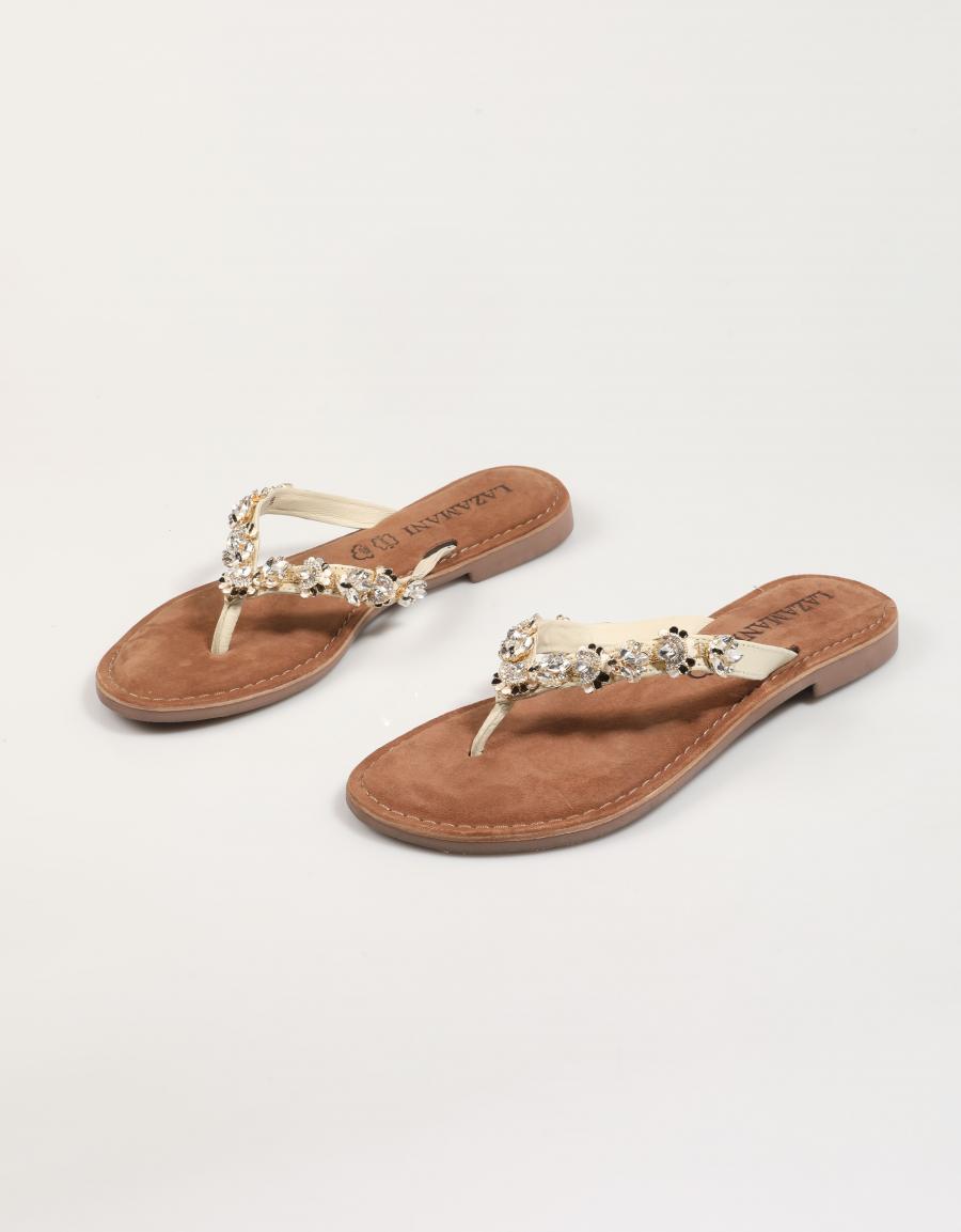 SANDALIAS LAZAMANI 75877 en color Blanco
