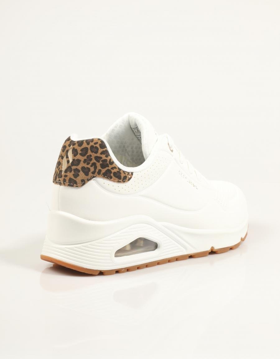 ZAPATILLAS SKECHERS UNO JUNGLE NITE en color Blanco