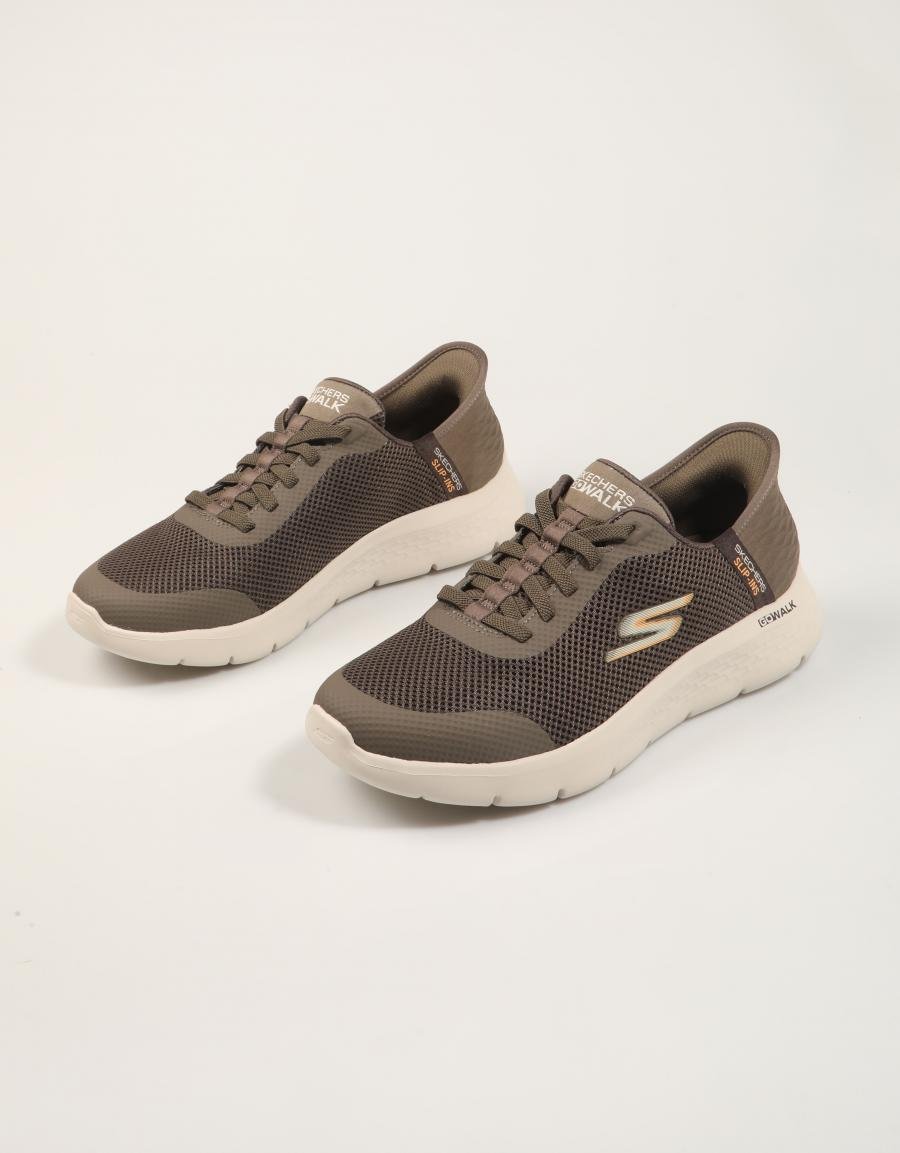 ZAPATILLAS SKECHERS SLIP INS GO WALK FLEX en color Marron