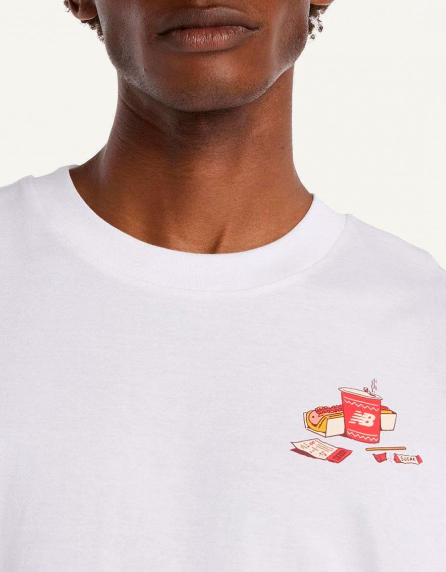 CAMISETA NEW BALANCE SPECTATOR T SHIRT en color Blanco