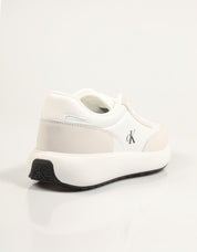ZAPATILLAS CALVIN KLEIN ATHLE RUNNER NYLON MIX NW LOGO en color Blanco