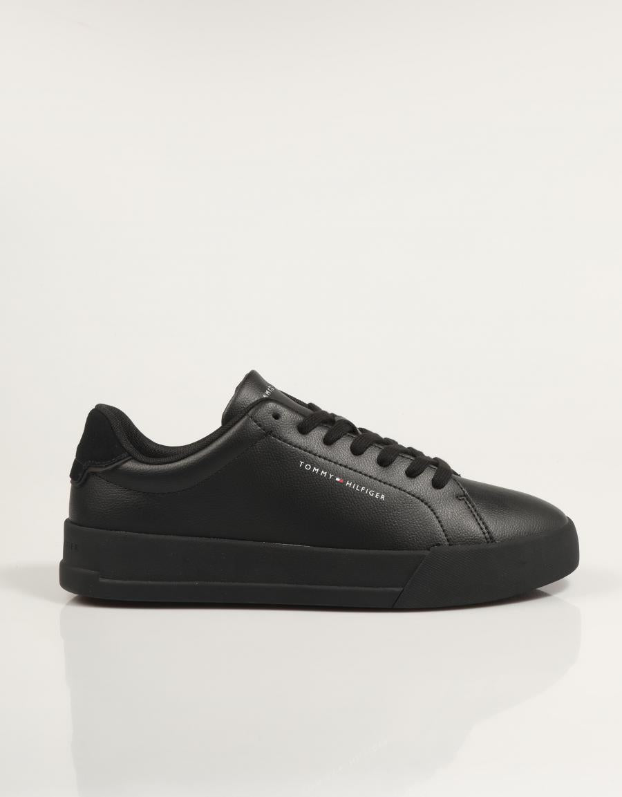 ZAPATILLAS TOMMY HILFIGER TH COURT LTH DETAIL ESS en color Negro