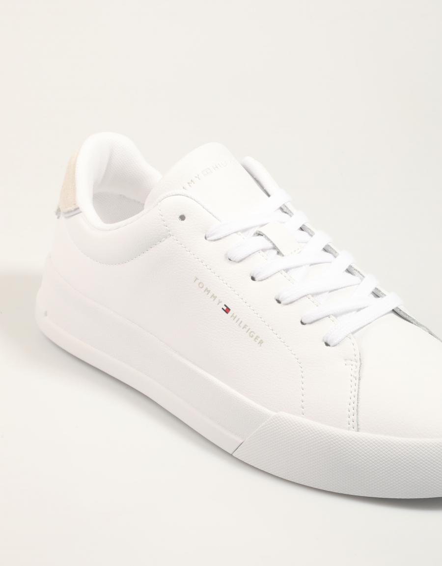 ZAPATILLAS TOMMY HILFIGER TH COURT LTH DETAIL ESS en color Blanco