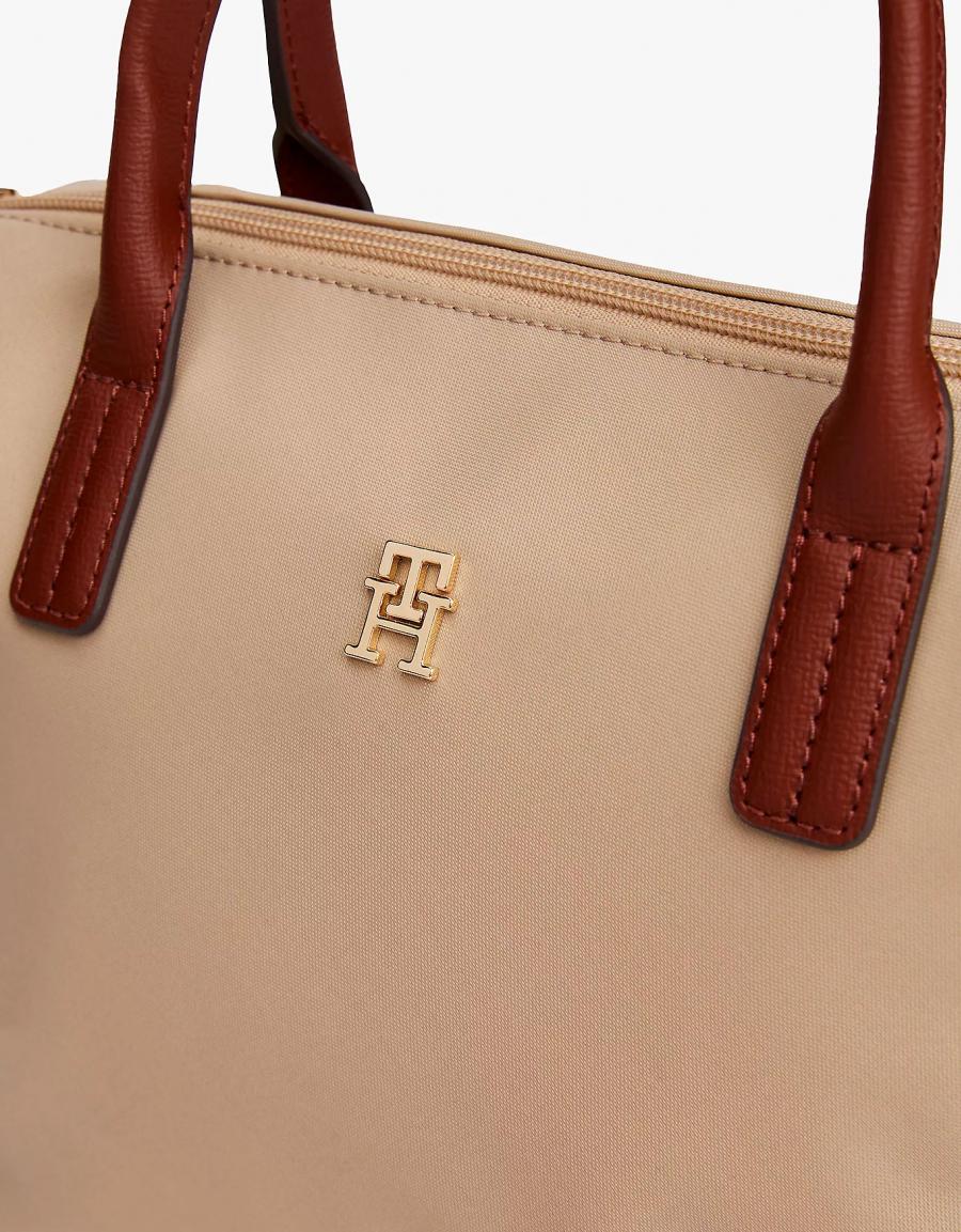 NECESER TOMMY HILFIGER POPETTE MINI TOTE en color Beige