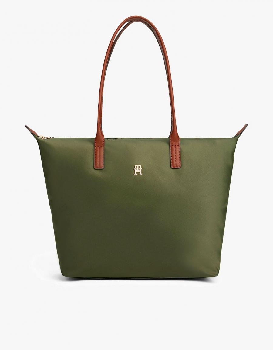 NECESER TOMMY HILFIGER POPETTE TOTE en color Kaki
