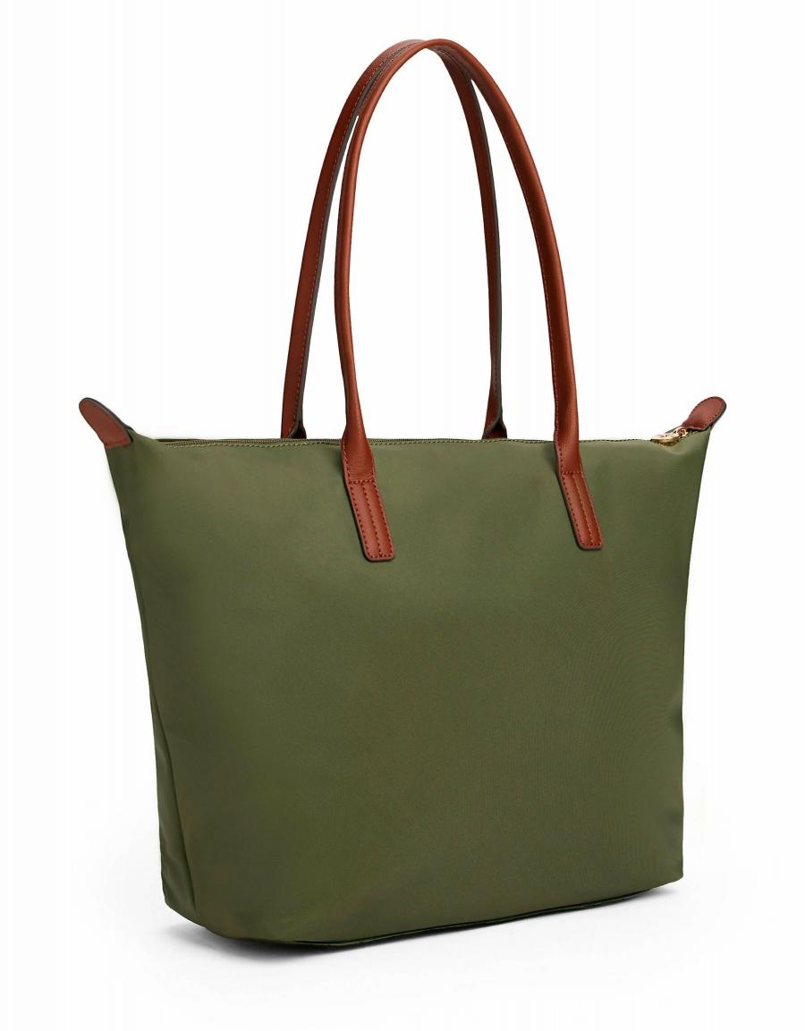 NECESER TOMMY HILFIGER POPETTE TOTE en color Kaki