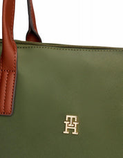 NECESER TOMMY HILFIGER POPETTE TOTE en color Kaki