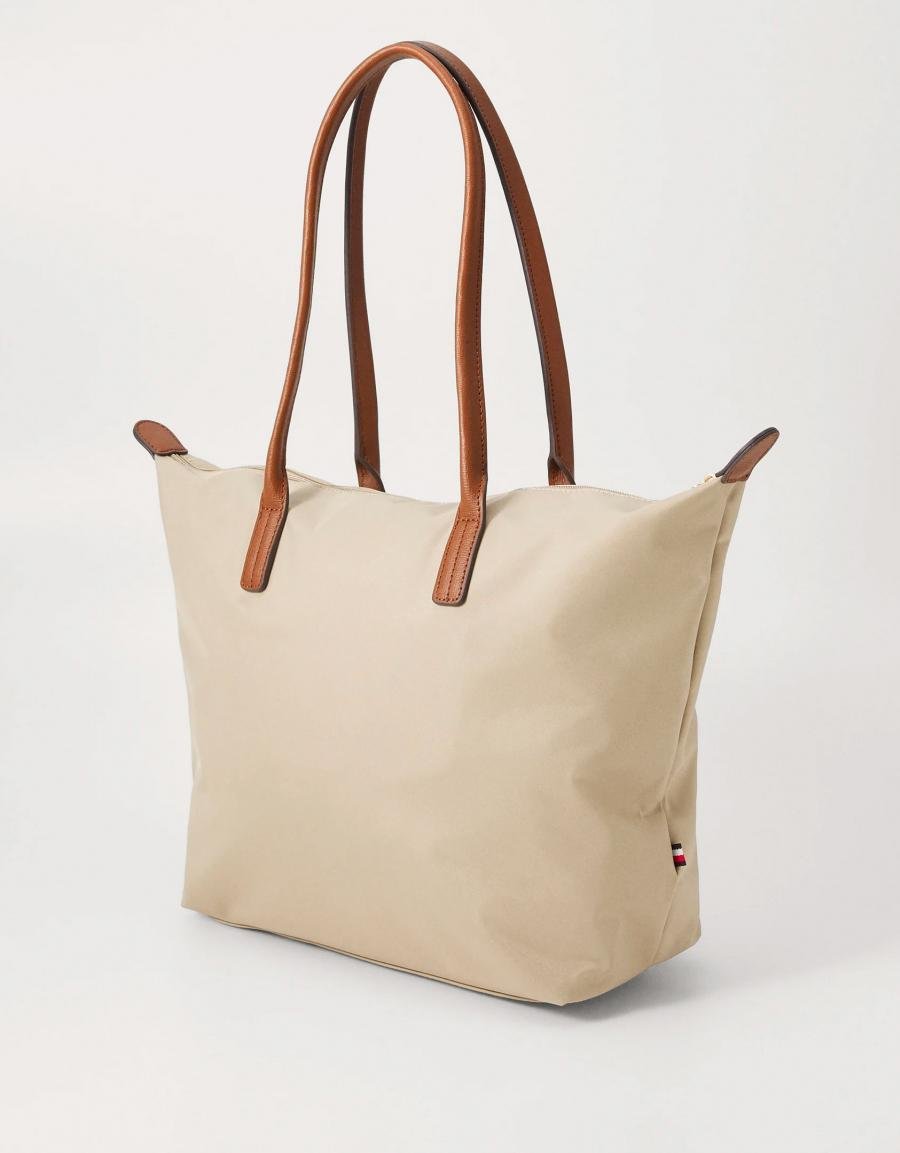 NECESER TOMMY HILFIGER POPETTE TOTE en color Beige