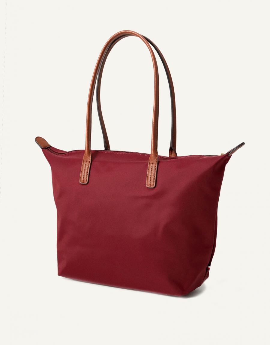 NECESER TOMMY HILFIGER POPETTE TOTE en color Burdeos