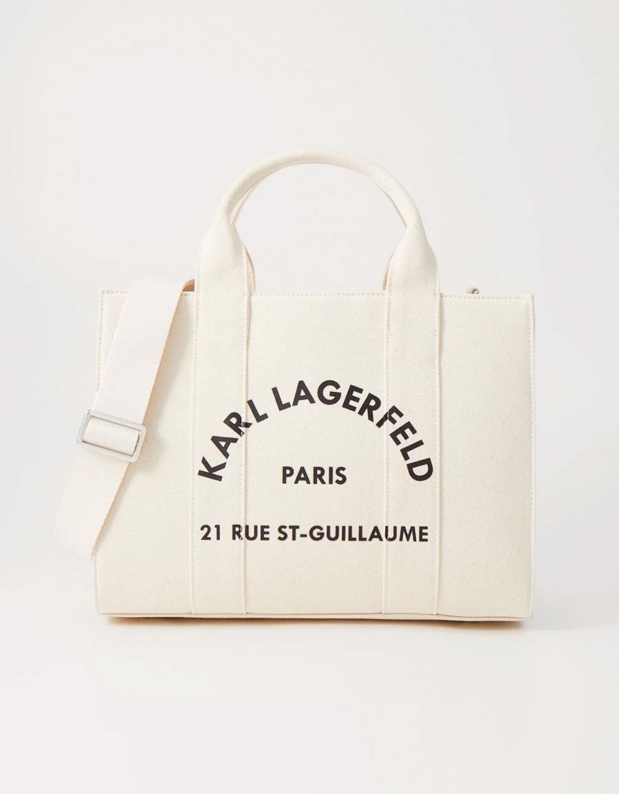 BOLSO KARL LAGERFELD SQUARE MEDIUM TOTE A1W50010 en color Hielo
