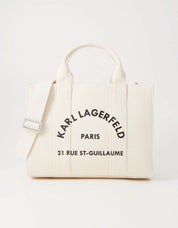 BOLSO KARL LAGERFELD SQUARE MEDIUM TOTE A1W50010 en color Hielo