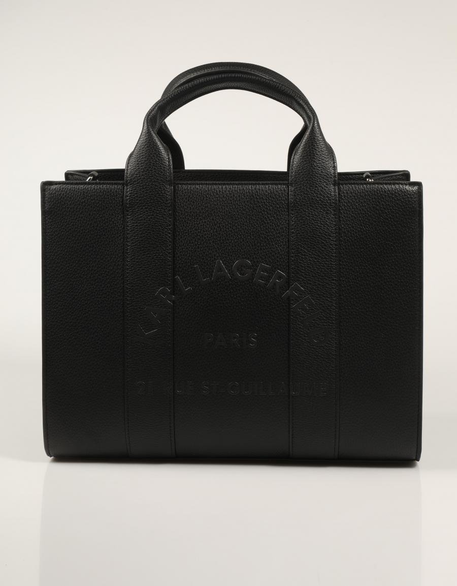 BOLSO KARL LAGERFELD PEBBLE SQUARE MED TOTE A4W30264 en color Negro