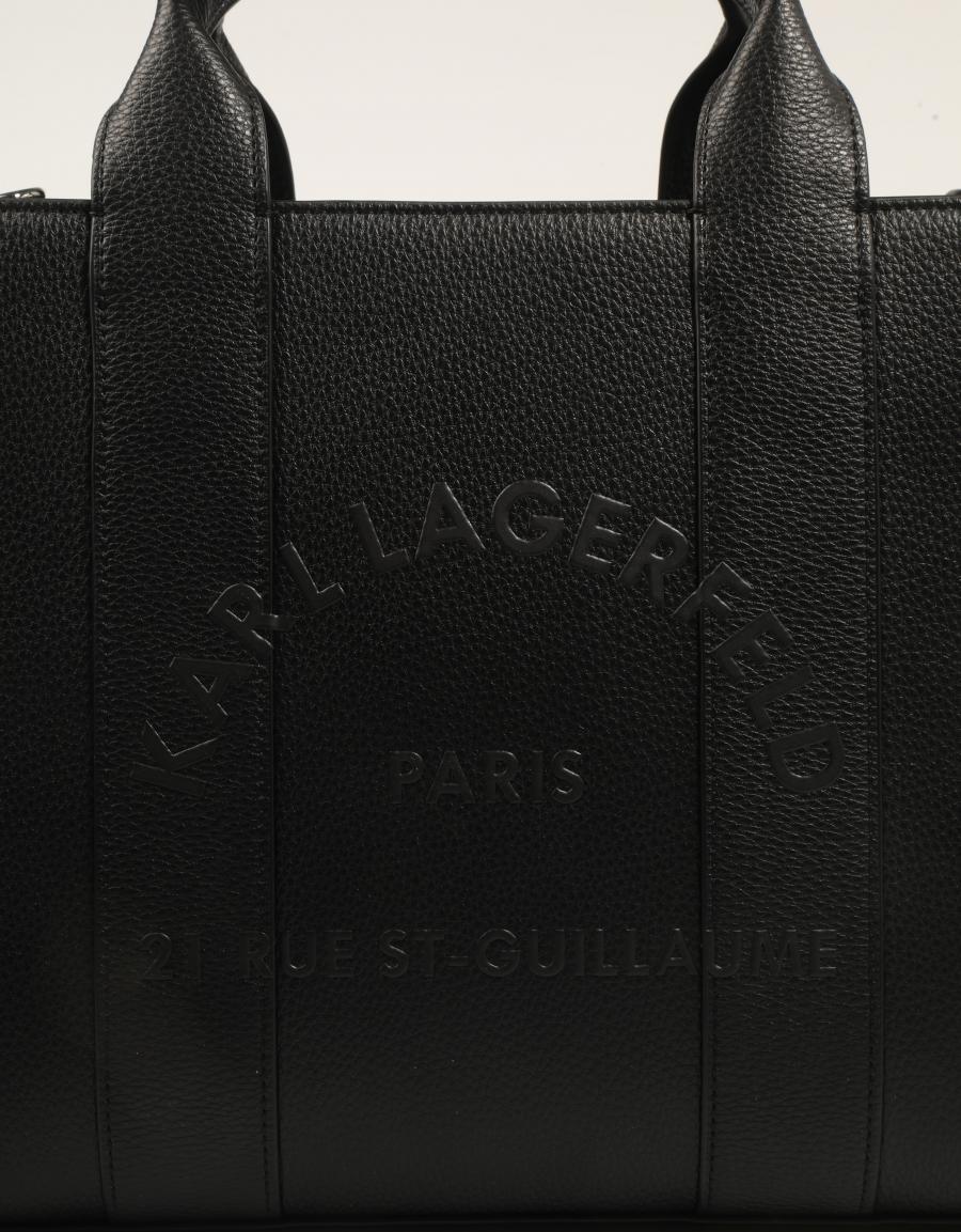 BOLSO KARL LAGERFELD PEBBLE SQUARE MED TOTE A4W30264 en color Negro
