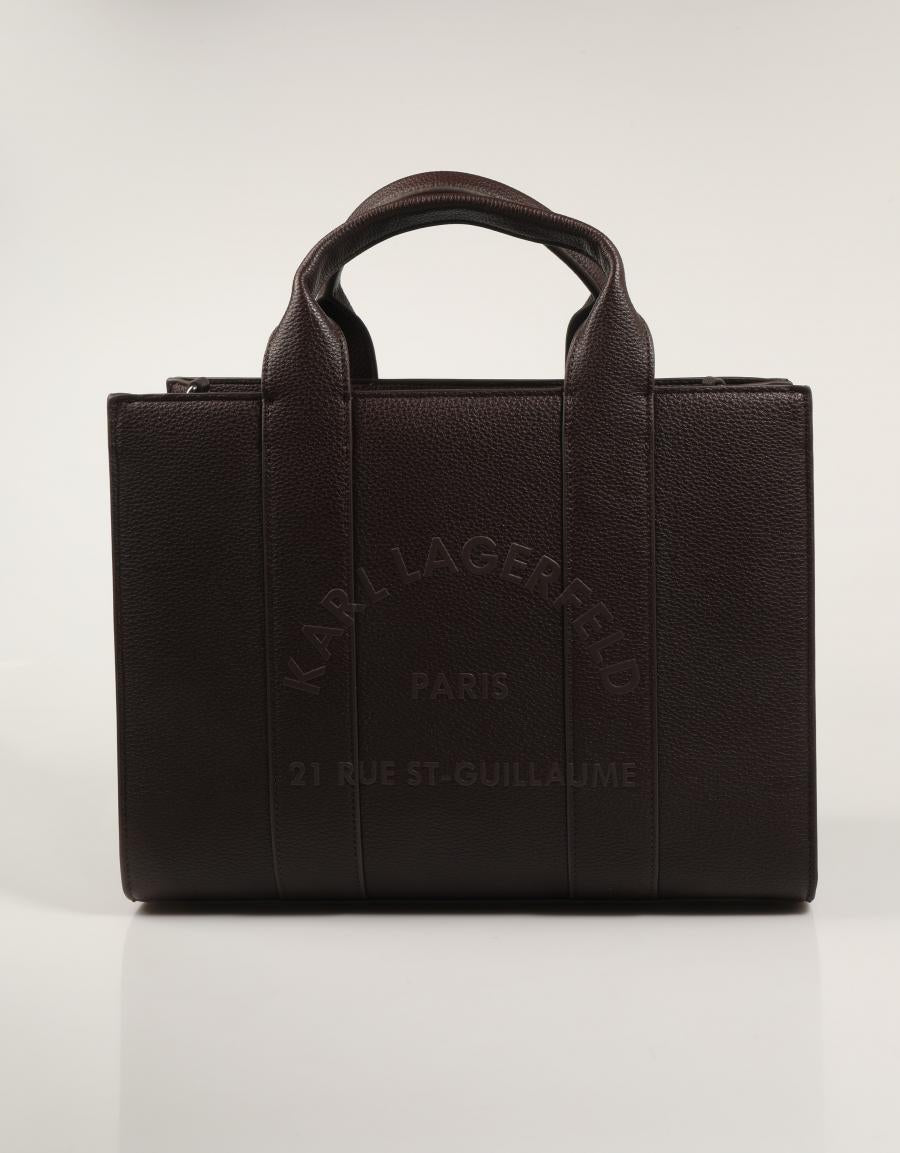 BOLSO KARL LAGERFELD PEBBLE SQUARE MED TOTE A4W30264 en color Burdeos