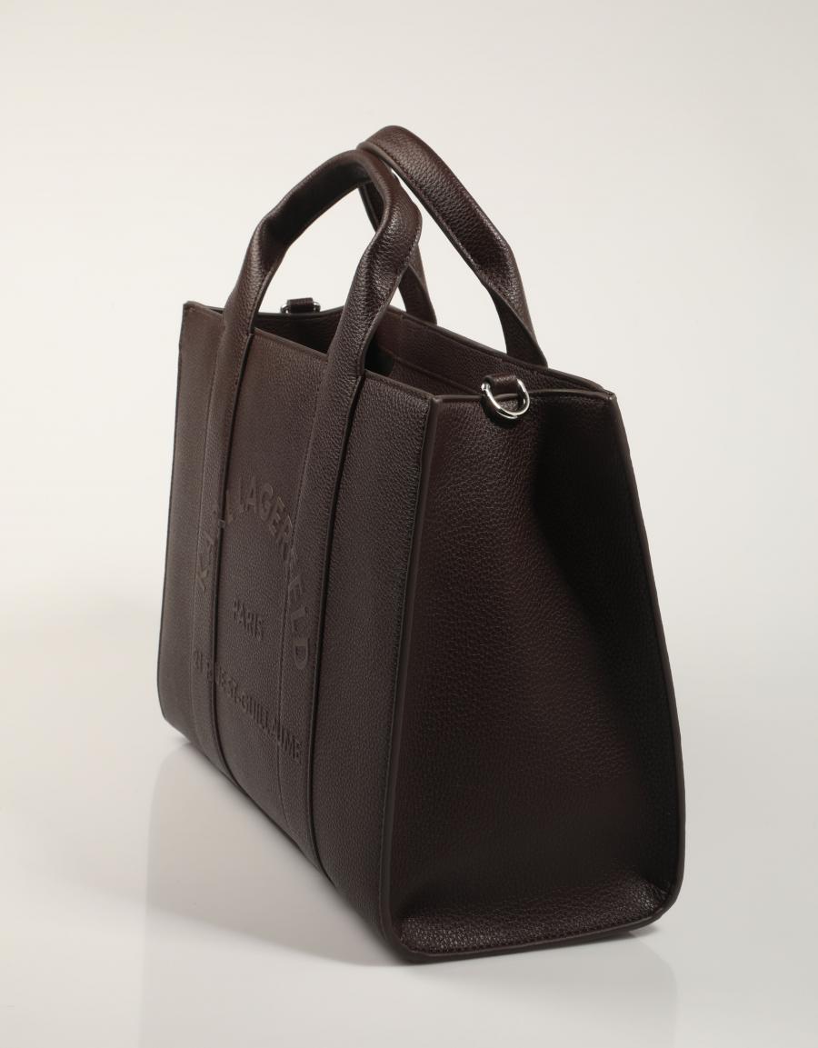 BOLSO KARL LAGERFELD PEBBLE SQUARE MED TOTE A4W30264 en color Burdeos