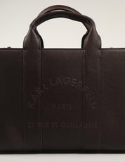BOLSO KARL LAGERFELD PEBBLE SQUARE MED TOTE A4W30264 en color Burdeos