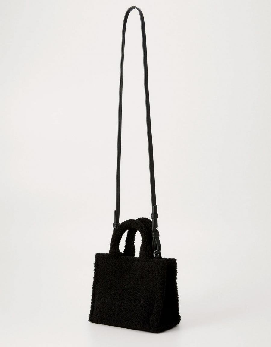 BOLSO KARL LAGERFELD MINI SQUARE TOTE SHEARLING en color Negro
