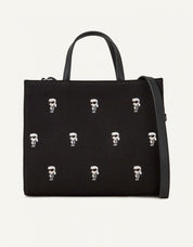 BOLSO KARL LAGERFELD IKON AOP SQUARE TOTE en color Negro