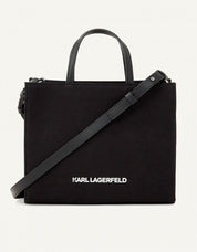 BOLSO KARL LAGERFELD IKON AOP SQUARE TOTE en color Negro