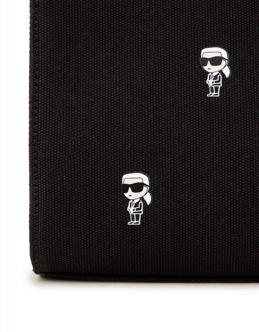 BOLSO KARL LAGERFELD IKON AOP SQUARE TOTE en color Negro