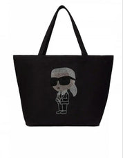 BOLSO KARL LAGERFELD IKON RHINESTONE SHOPPER en color Negro