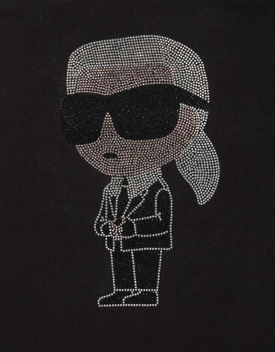 BOLSO KARL LAGERFELD IKON RHINESTONE SHOPPER en color Negro