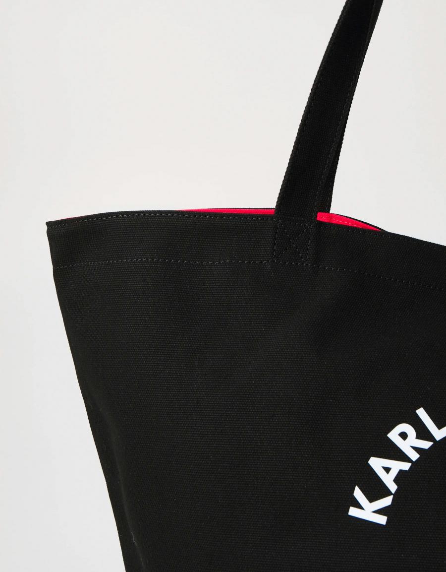 BOLSO KARL LAGERFELD CANVAS SHOPPER en color Negro