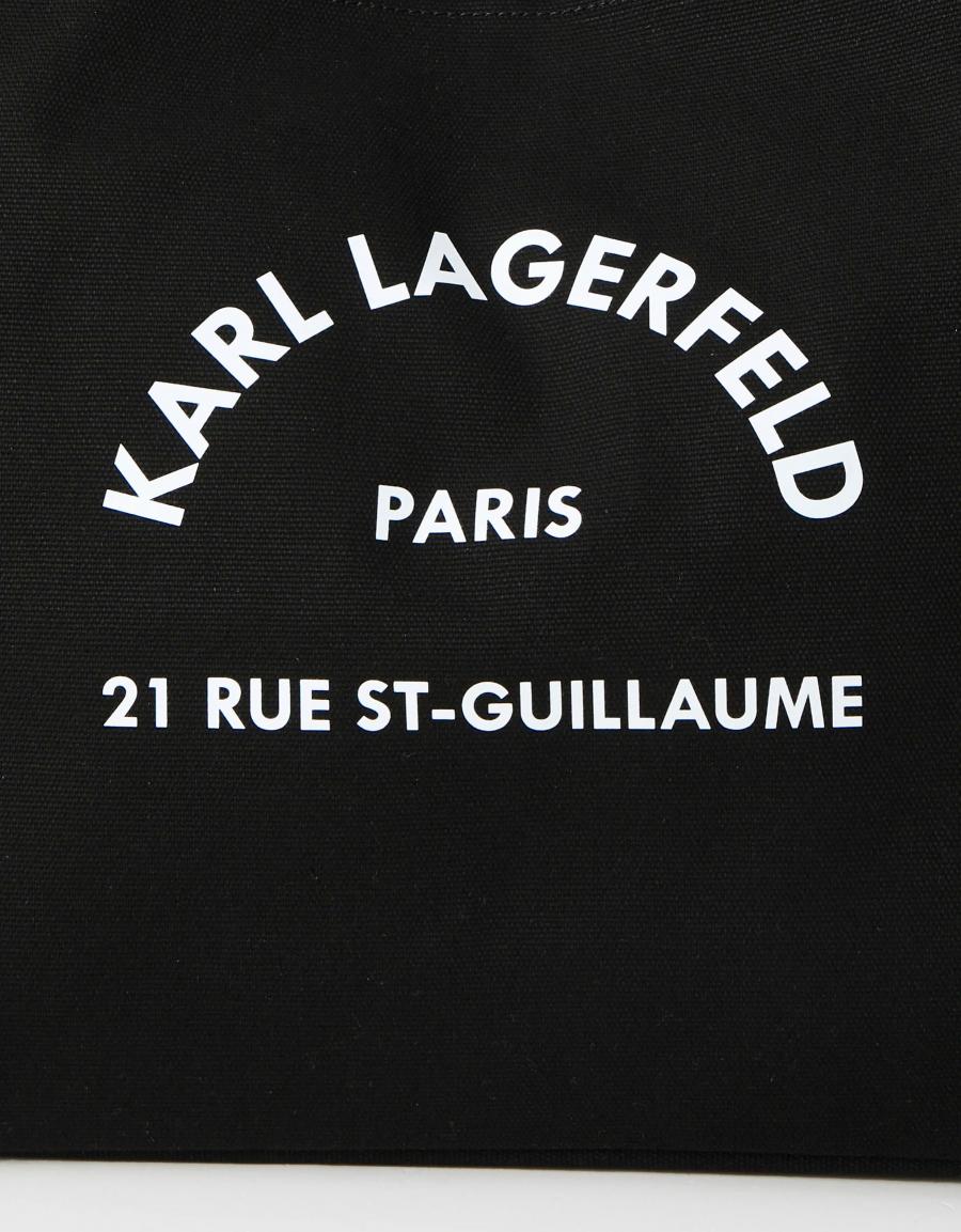 BOLSO KARL LAGERFELD CANVAS SHOPPER en color Negro