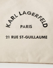 BOLSO KARL LAGERFELD CANVAS SHOPPER en color Beige