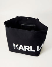 BOLSO KARL LAGERFELD ESSENTIAL BIG LOGO SHOPPER en color Negro