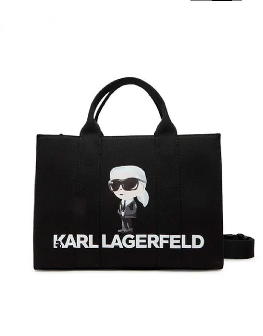 BOLSO KARL LAGERFELD IKON KARL SQUARE TOTE en color Negro