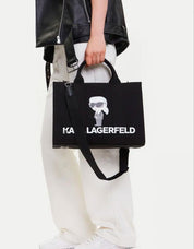 BOLSO KARL LAGERFELD IKON KARL SQUARE TOTE en color Negro
