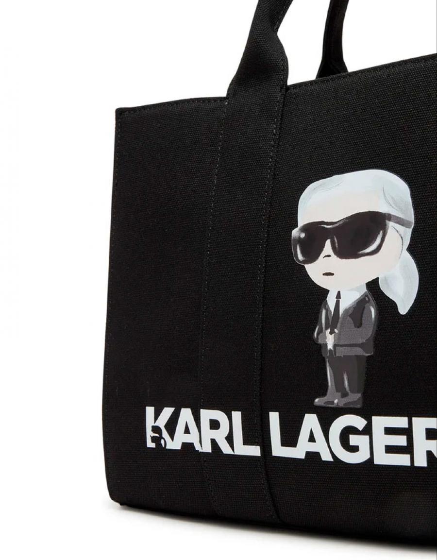 BOLSO KARL LAGERFELD IKON KARL SQUARE TOTE en color Negro