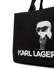 BOLSO KARL LAGERFELD IKON KARL SQUARE TOTE en color Negro