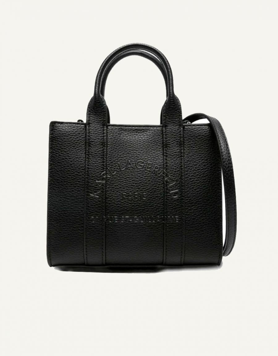 BOLSO KARL LAGERFELD PEBBLE MINI BLACK A4W30266 en color Negro