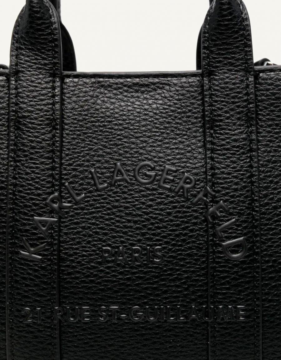 BOLSO KARL LAGERFELD PEBBLE MINI BLACK A4W30266 en color Negro