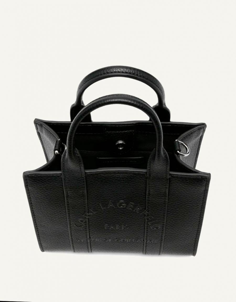 BOLSO KARL LAGERFELD PEBBLE MINI BLACK A4W30266 en color Negro