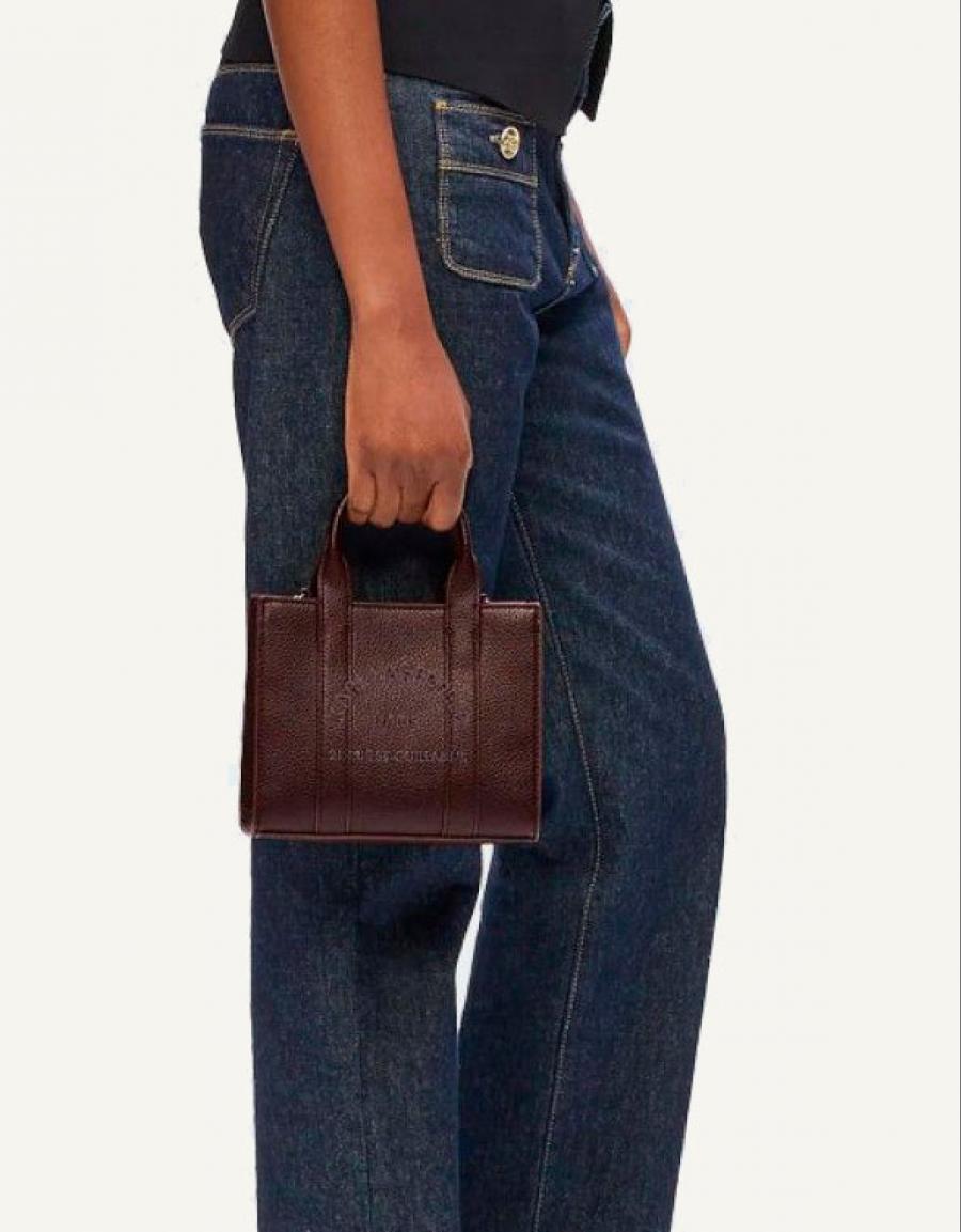 BOLSO KARL LAGERFELD PEBBLE MINI  A4W30266 en color Marron