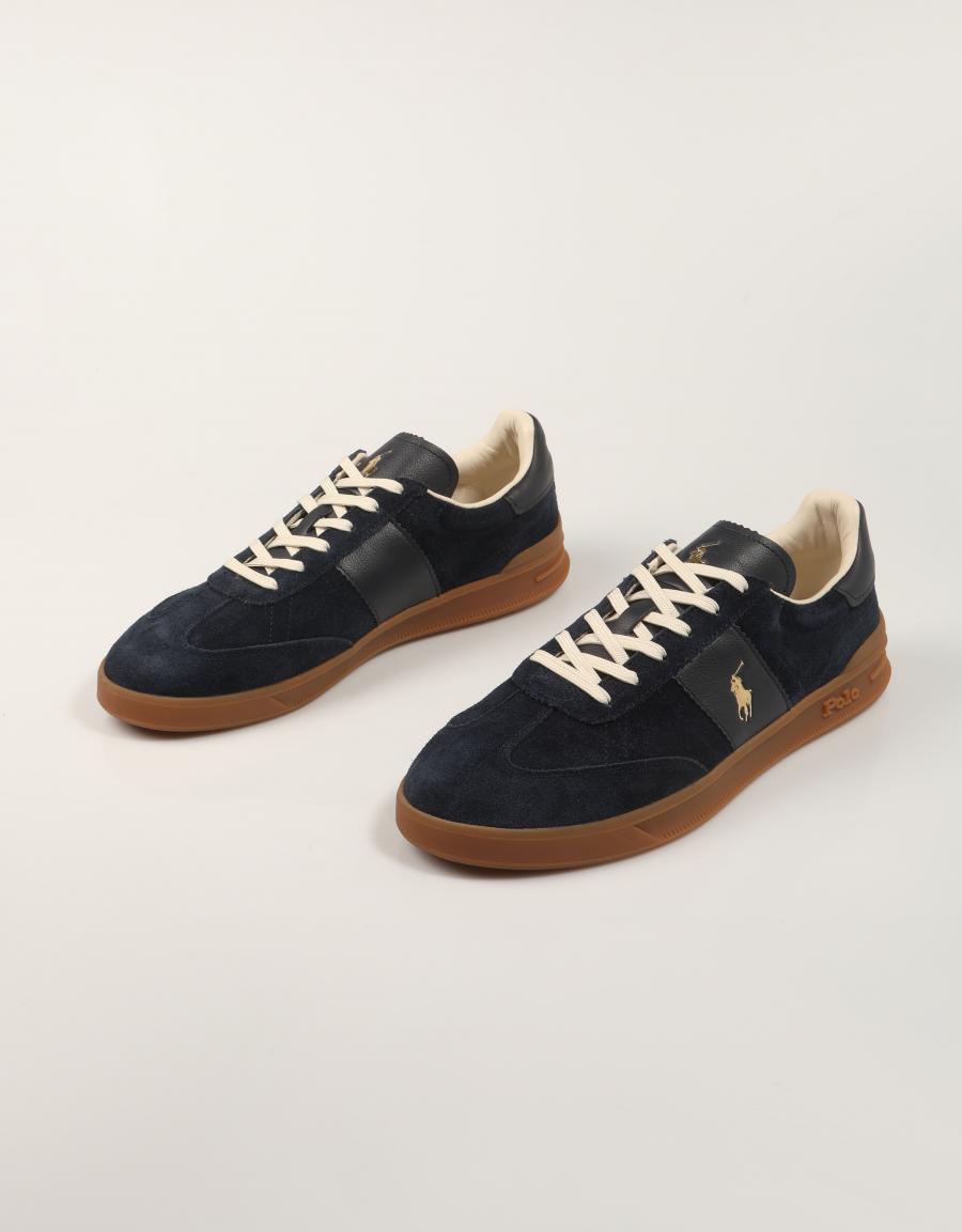 ZAPATILLAS POLO RALPH LAUREN HERITAGE AERA PP SUEDE/LEATHER en color Azul marino